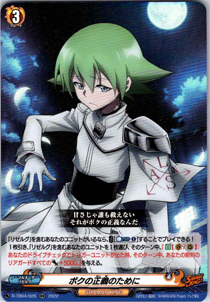 D/TB04/026RR ボクの正義のために 【別拠点在庫品B】