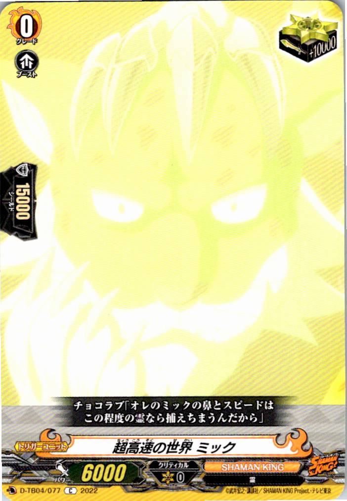 D/TB04/077C Mick, World of Super-Speed [Off-site stock B]