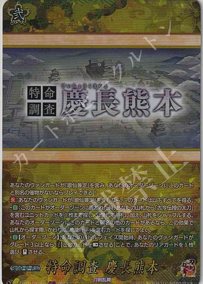 DZ/TB02/TRR161 Special Investigation: Keichō Kumamoto [In-store purchase item]