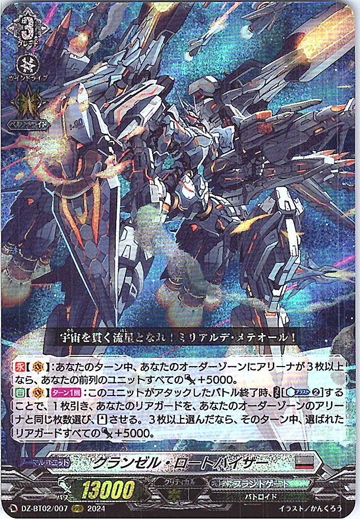 DZ/BT02/007RRR グランゼル・ロートバイザー 【別拠点在庫品B】