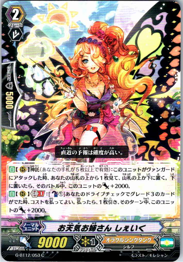 G/BT12/053C Weather Girl, Shake (Warehouse Stock)