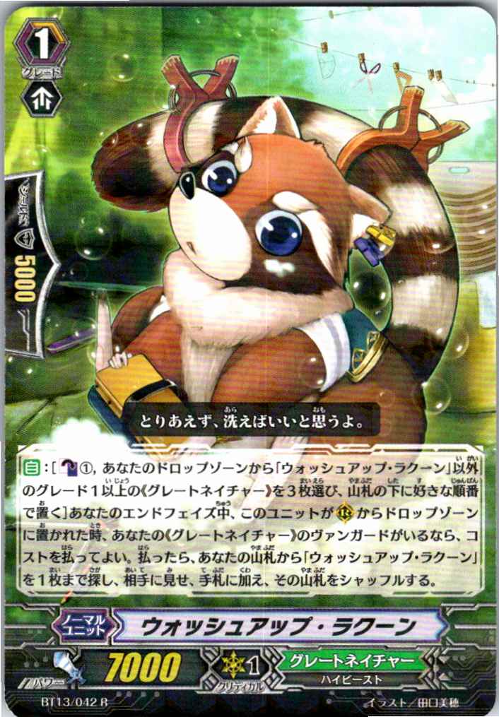 BT13/042R ウォッシュアップ・ラクーン 【倉庫在庫品】